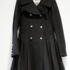 Burberry prorsum military peplum wool coat